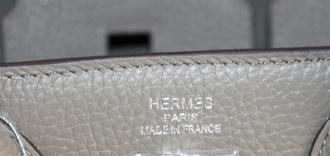 High Quality Fake Hermes Birkin Hello Kitty 35CM Togo Leather Bag Grey HK0001 (4) - Click Image to Close